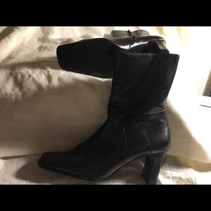 Black high heel boots